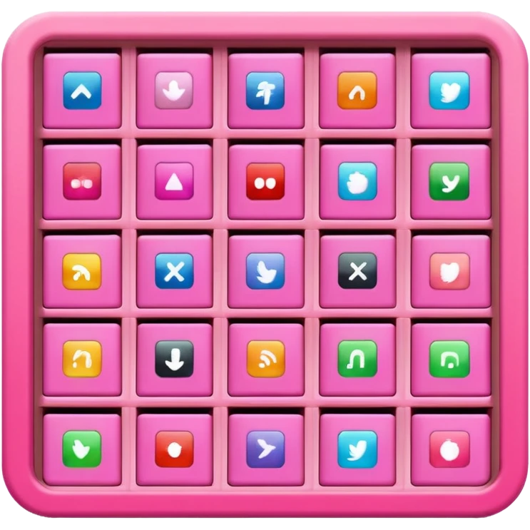 pink app drawer emoji