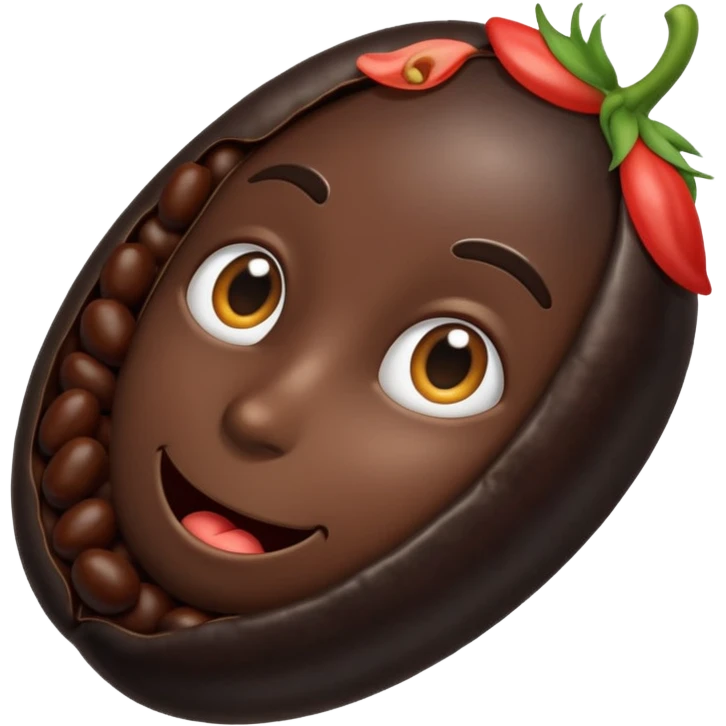 emoji of Austrian black big bean emoji