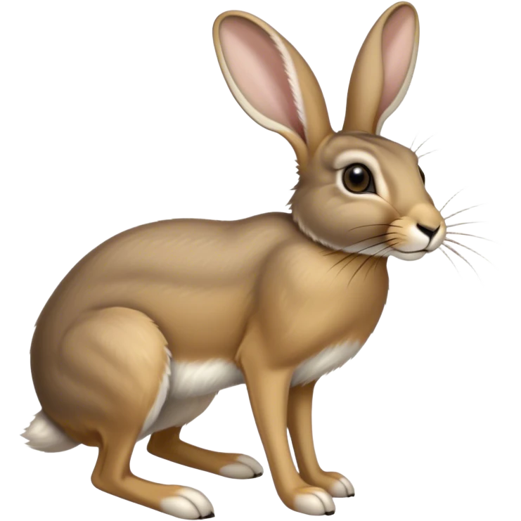 Black-tailed Jackrabbit with black tail emoji