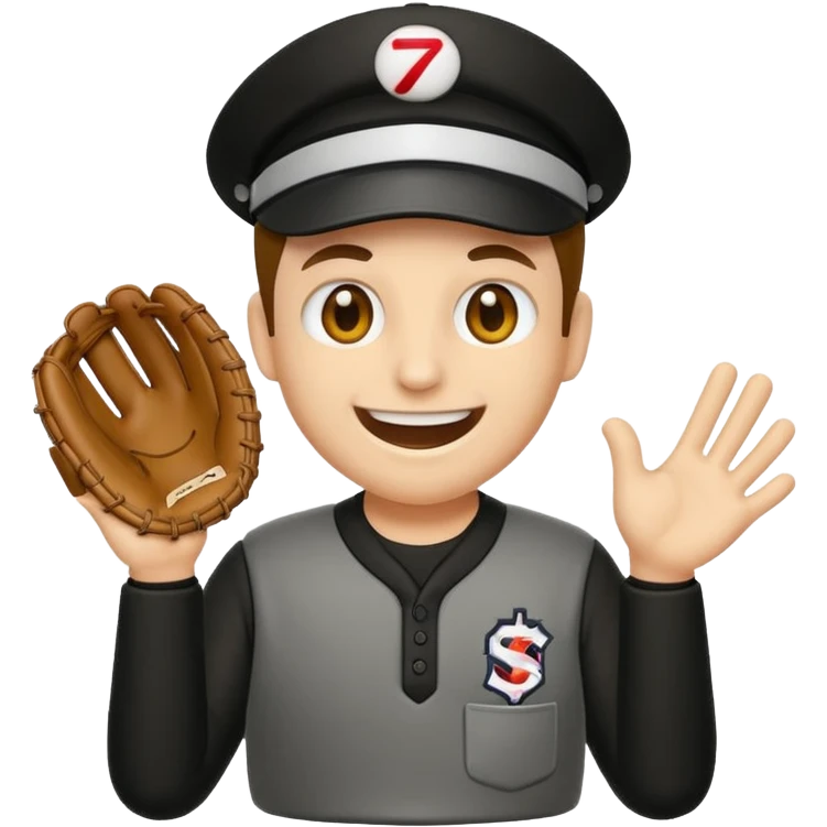 emoji de iOS de un umpire haciendo señal de strike en beisbol emoji