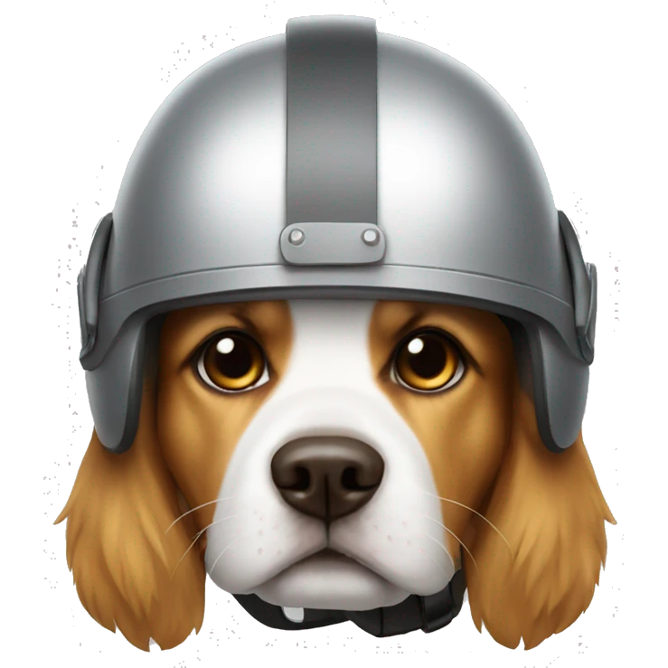 Dog with helmet emoji