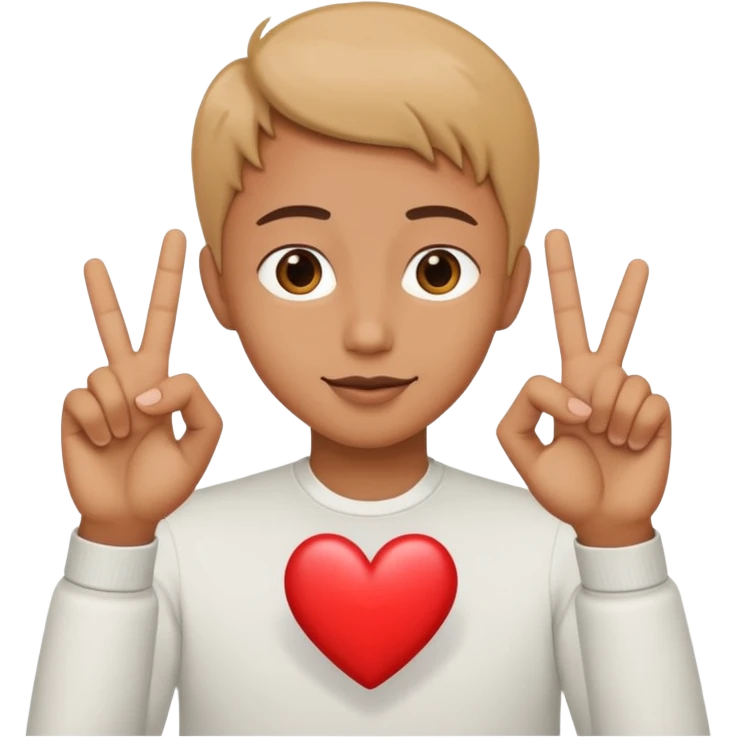 Bts hand pose and heart place mid of fingers emoji