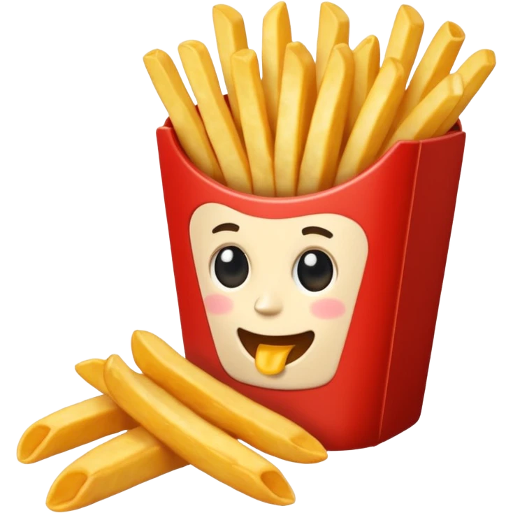 Floppa eating french fries emoji