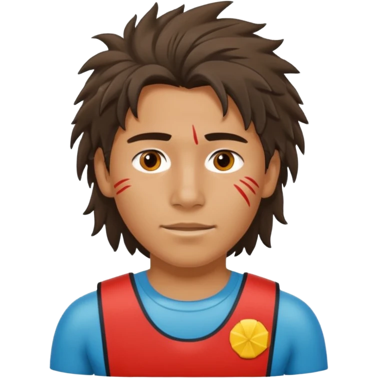 Lifeguard Native American Teenager with messy hair rescuing someone emoji