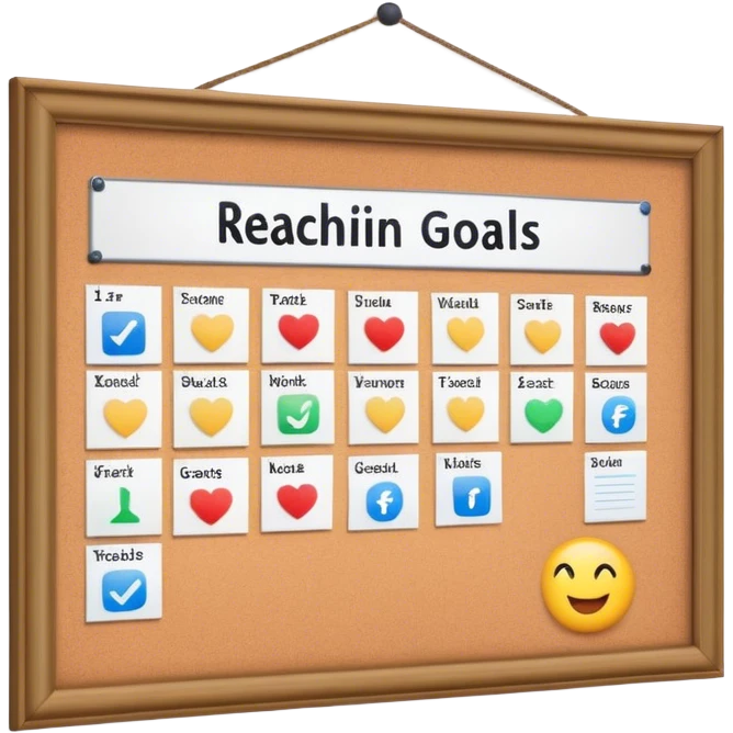 bulletin board reachable goals emoji