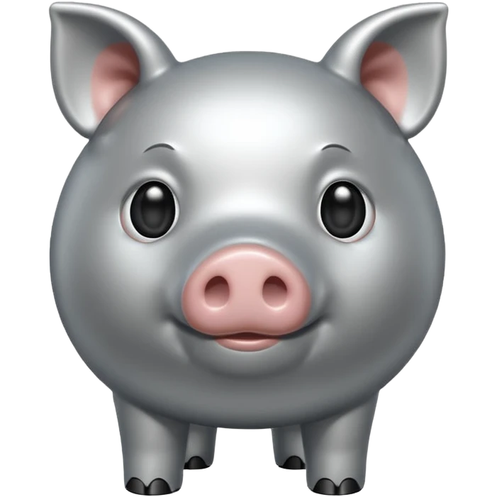 Silver pig emoji