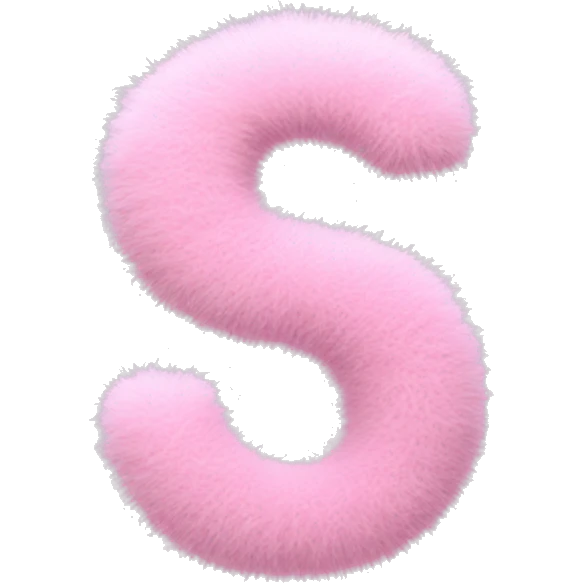 Light Pink fuzzy Letter S emoji