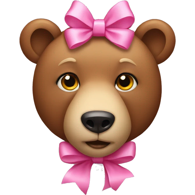  Bear with a pink bow on their head emoji