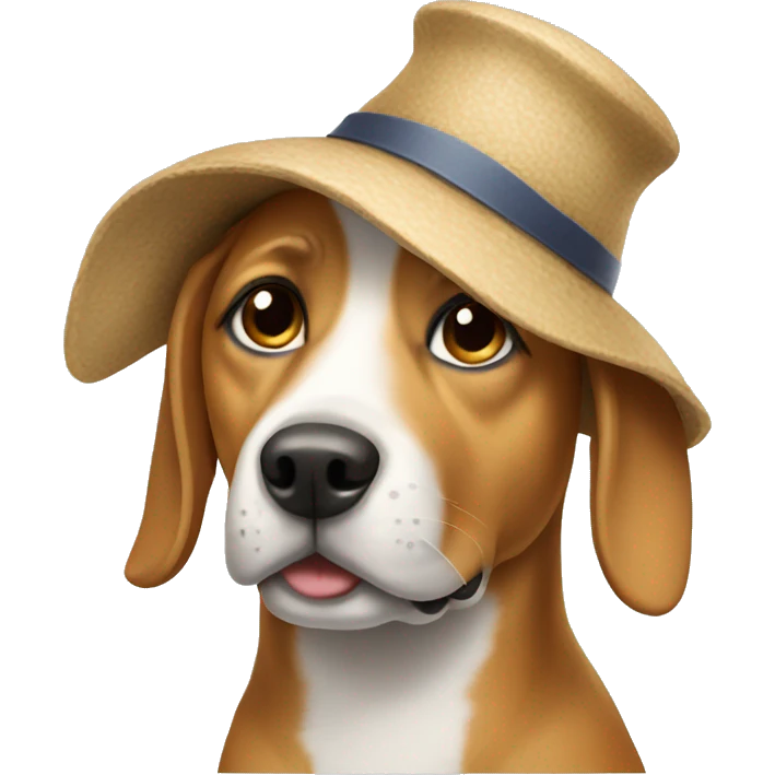 Dog wearing hat  emoji