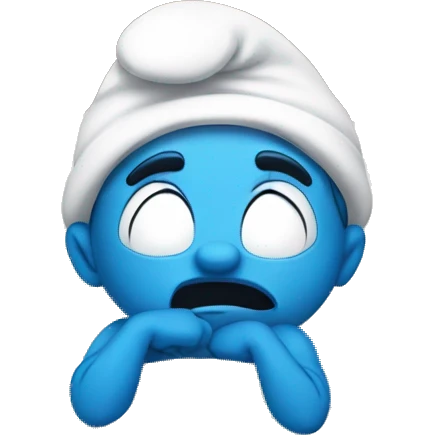 Smurf waking up  emoji
