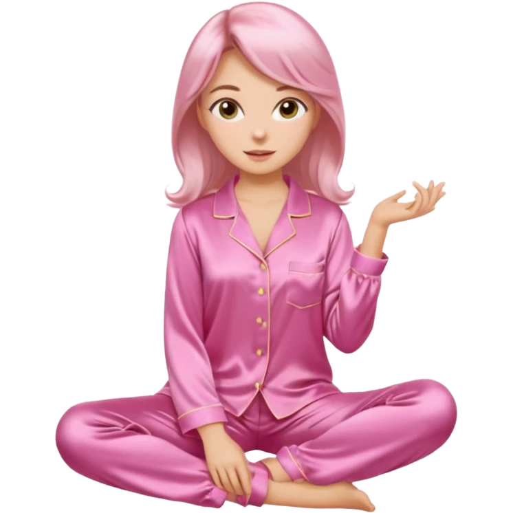 only a pink blouse and pants pijama without a girl emoji