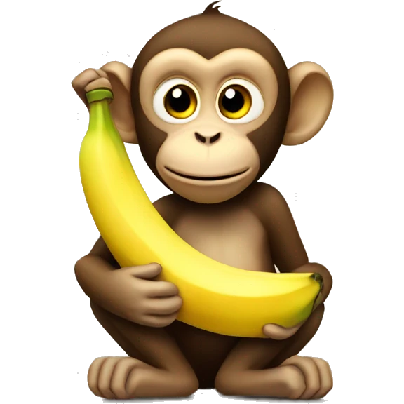 Monkey eating banana emoji