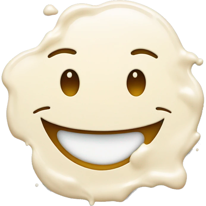 smile face with milk stains emoji
