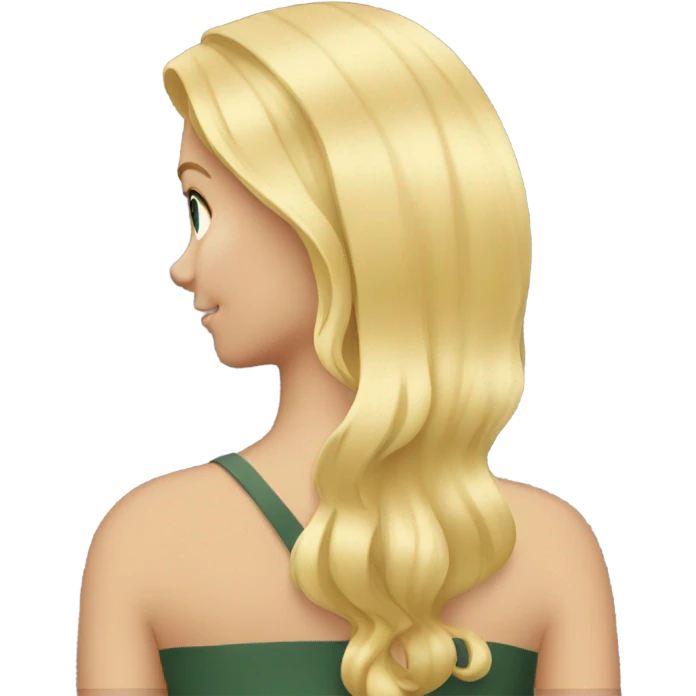 Back side blonde haired girl emoji