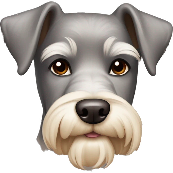 brown and cream schnauzer blue eyes emoji