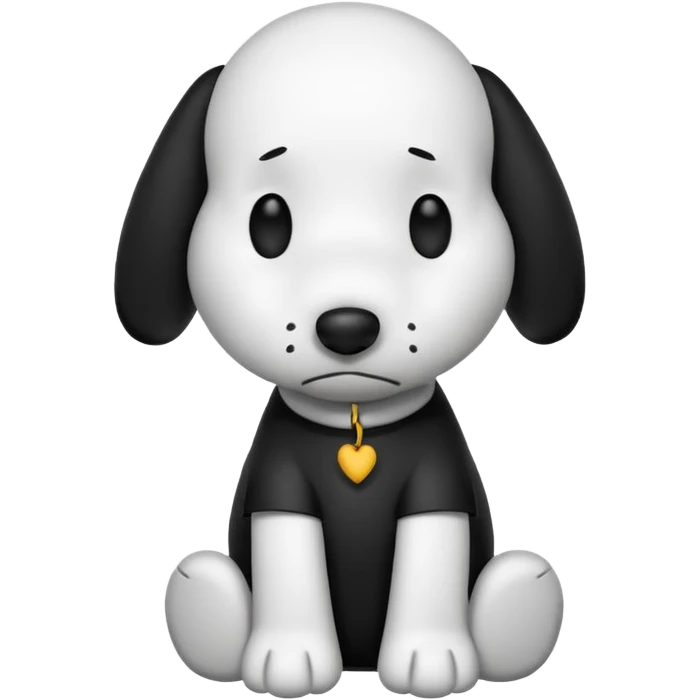 Snoopy acostado llorando emoji