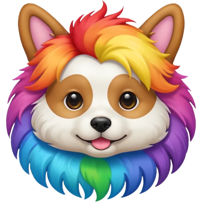 Rainbow dog emoji