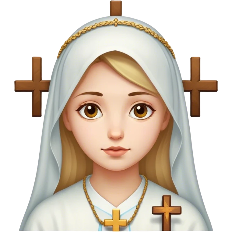 ortodox girl with cross emoji