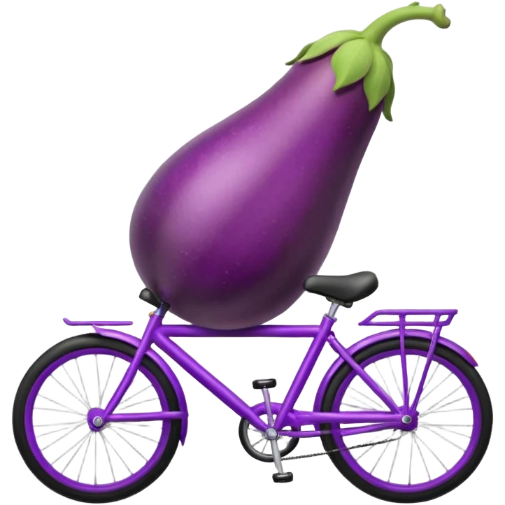 Eggplant on bike emoji