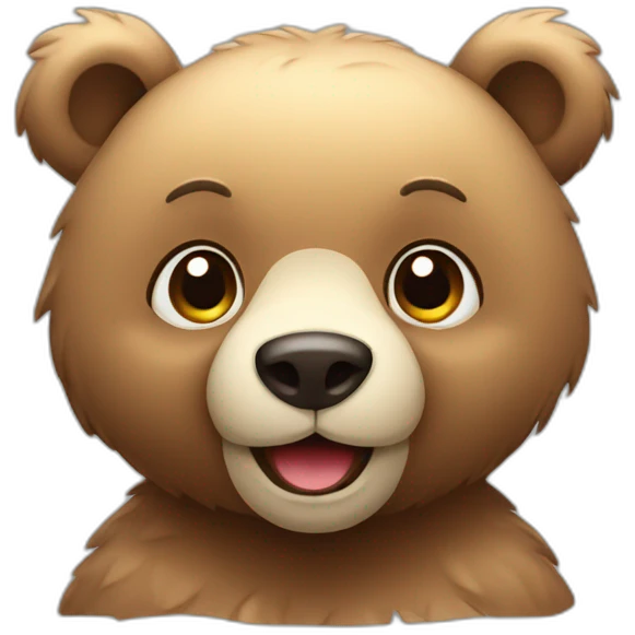 cute wild bear emoji