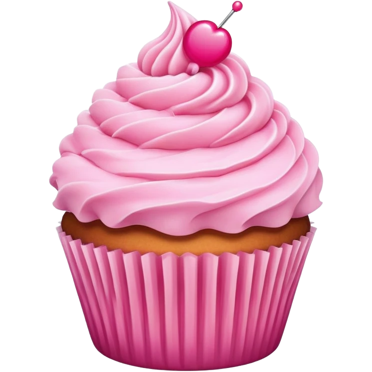 cupcake with pink icing emoji