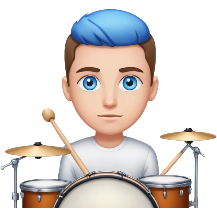 Blue eyes drummer emoji