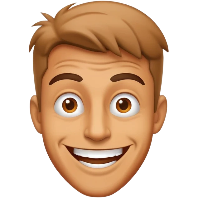 Crazy man smiling emoji