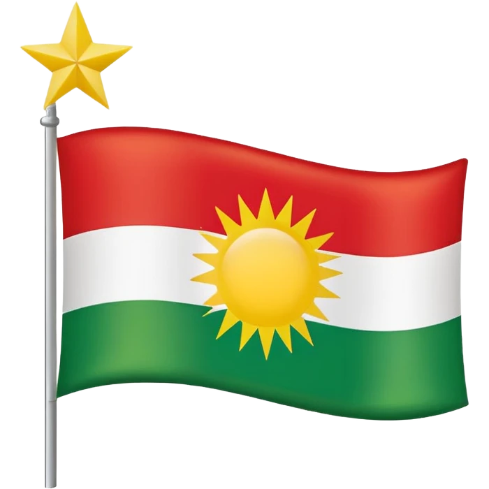 Make original kurdstan flag emoji