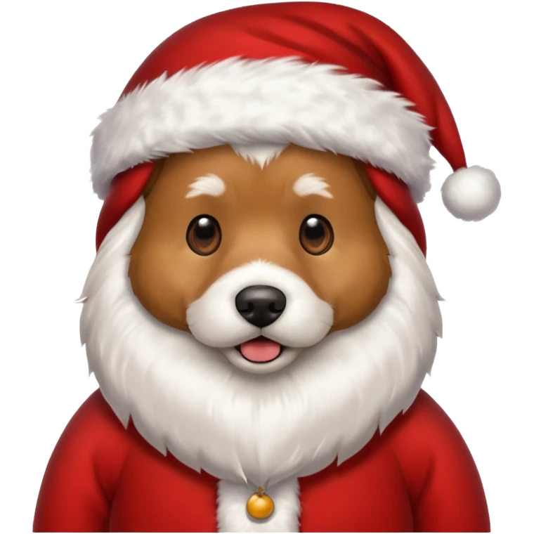 Dog Santa head emoji