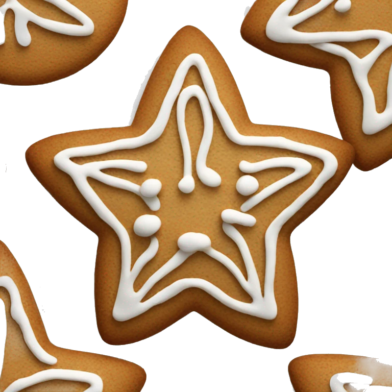 Gingerbread star cookie emoji