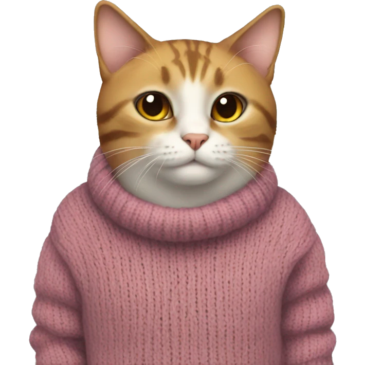 Cat with a sweater emoji