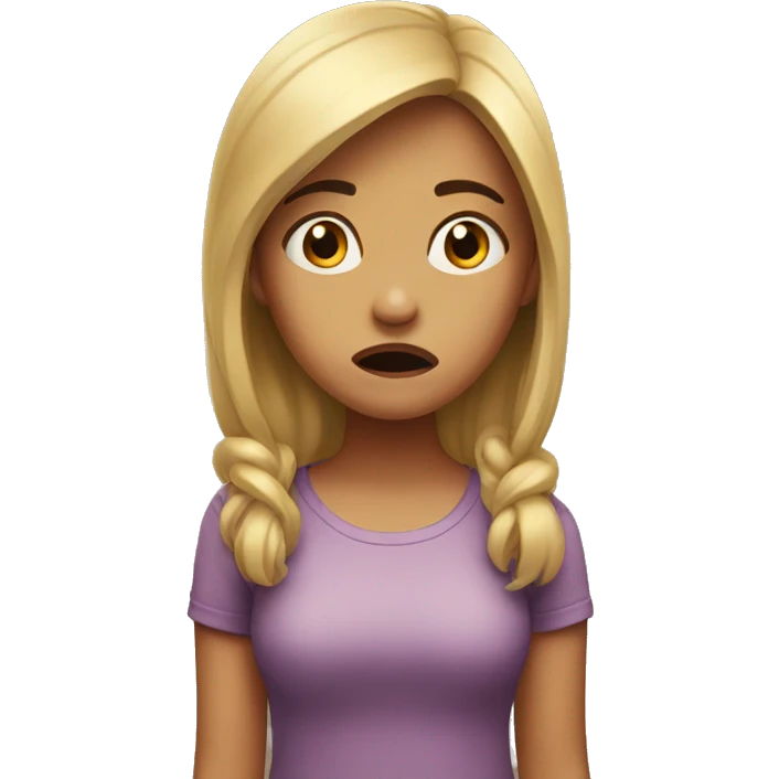 Upset girl emoji