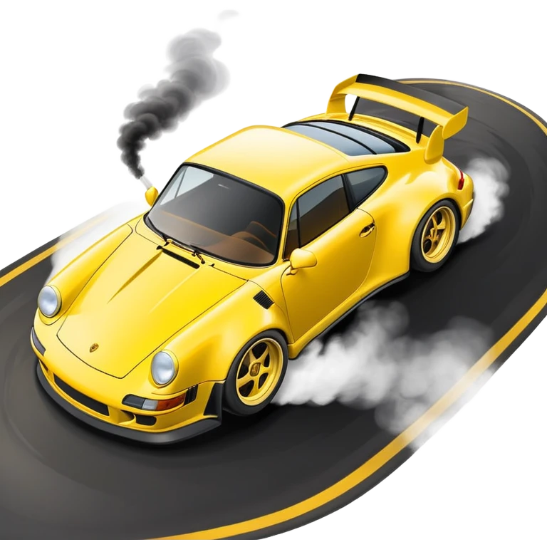 yellow porsche drifting emoji