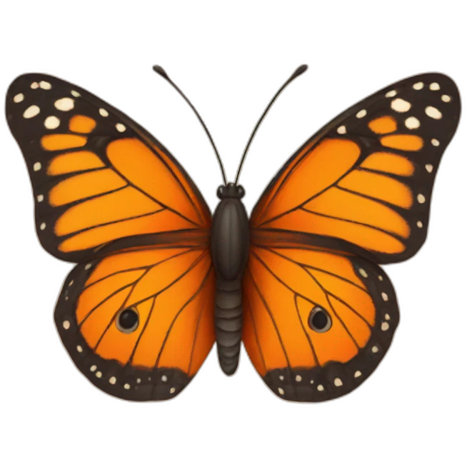 orange butterfly emoji