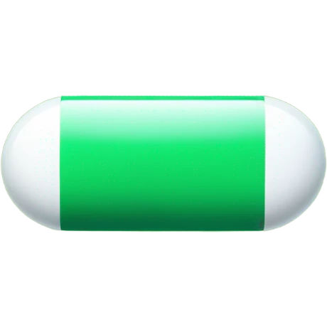 Half Green, Half White Pill, Pump.fun logo emoji
