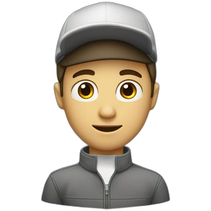 Garçon avec une coupe casquette emoji