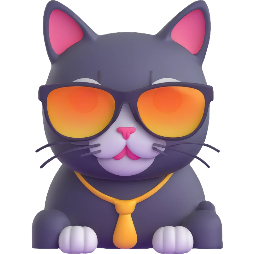 cat wearing sunglasses emoji