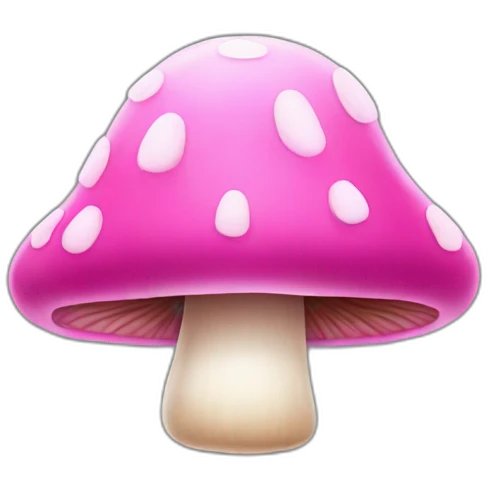 Pink mushroom emoji