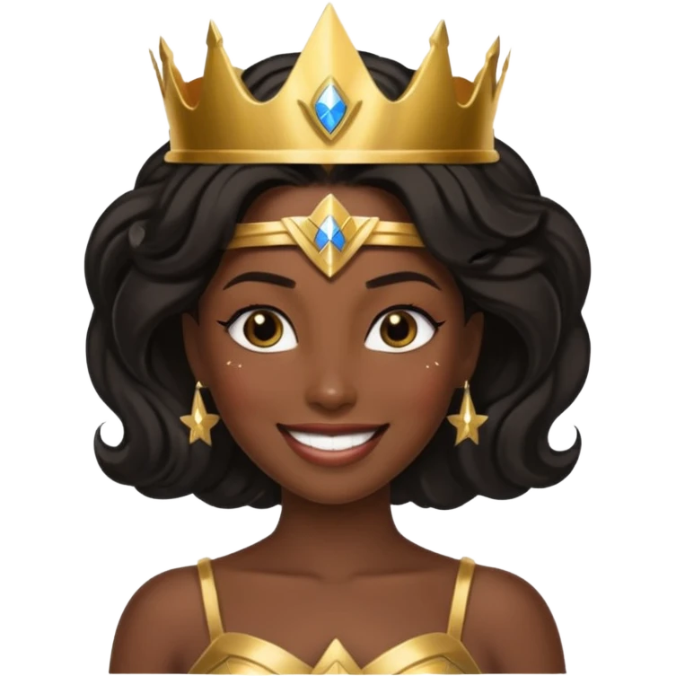 black wonder woman emoji