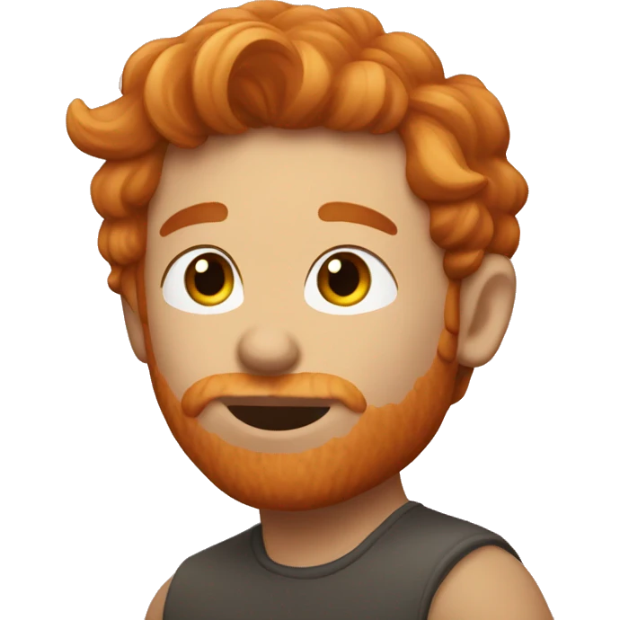 Ginger guy kissing brunette girl emoji