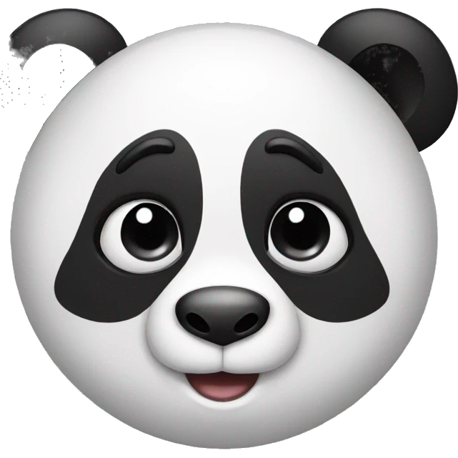 Panda with heart eyes emoji