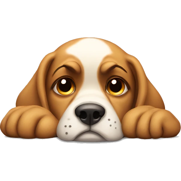 Bored dog emoji