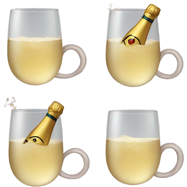 four mouse with champagne  emoji