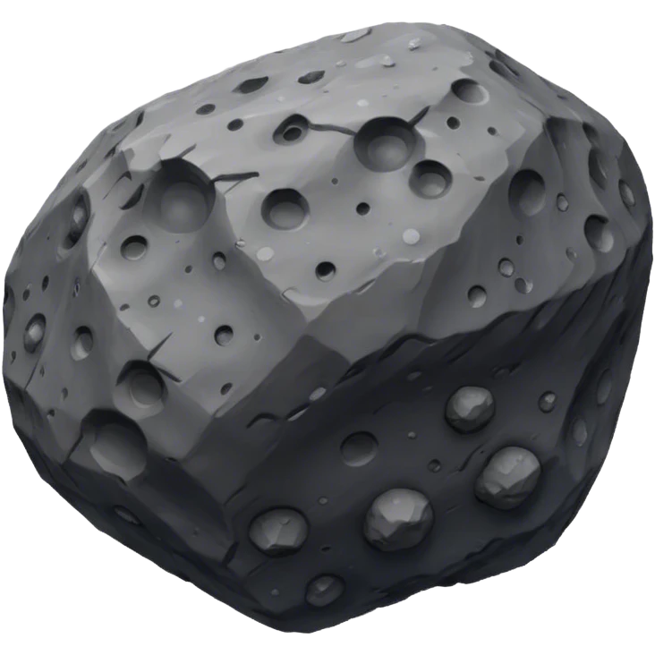 Cinematic black Realistic Asteroid emoji