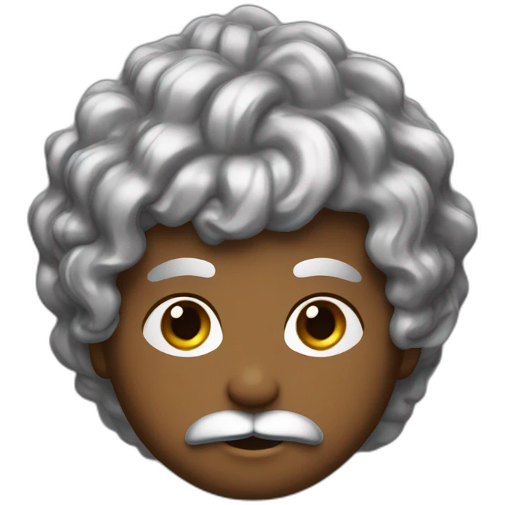 Brown skin with a fine moustache buck teeth waves a black t-shirt and a silver chain emoji