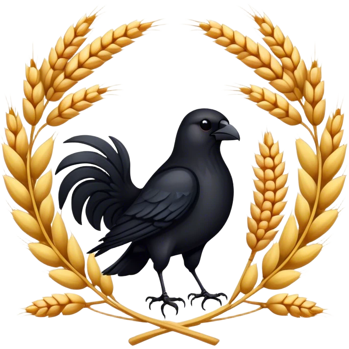 weat and crow medieval blason emoji