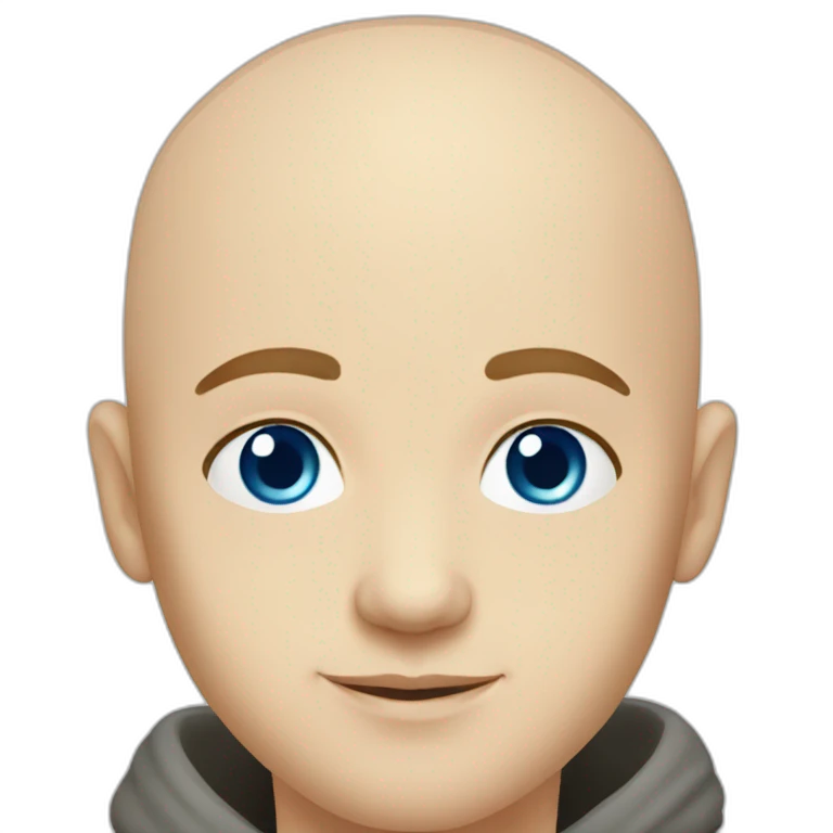 bald pretty young slavic blue-eyed guy emoji
