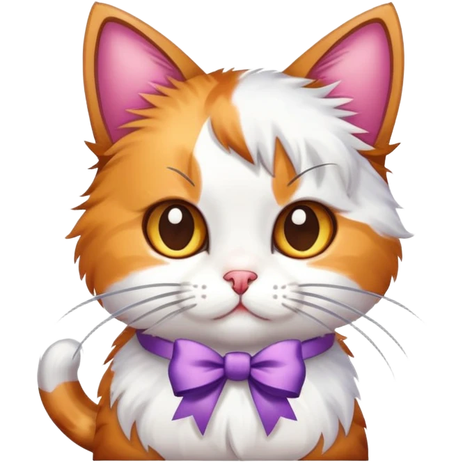 Cat with bows emoji