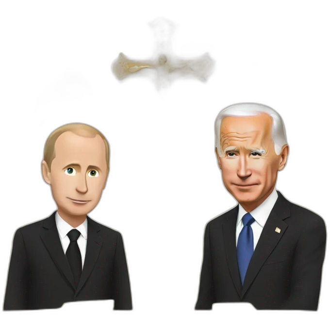 Putin and Biden in the orthodox church emoji