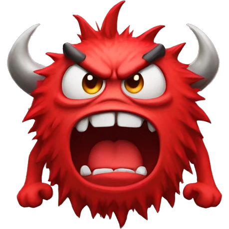 Red angry monster emoji
